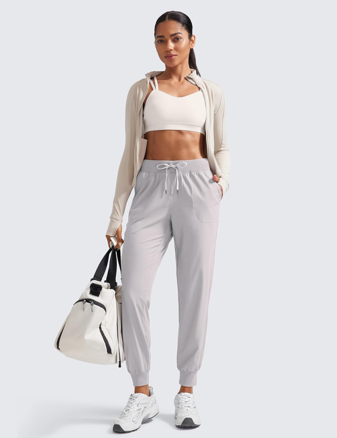 Women'S Lightweight Workout Joggers 27.5" - Travel Casual Outdoor Running Athletic Track Hiking Pants with Pockets