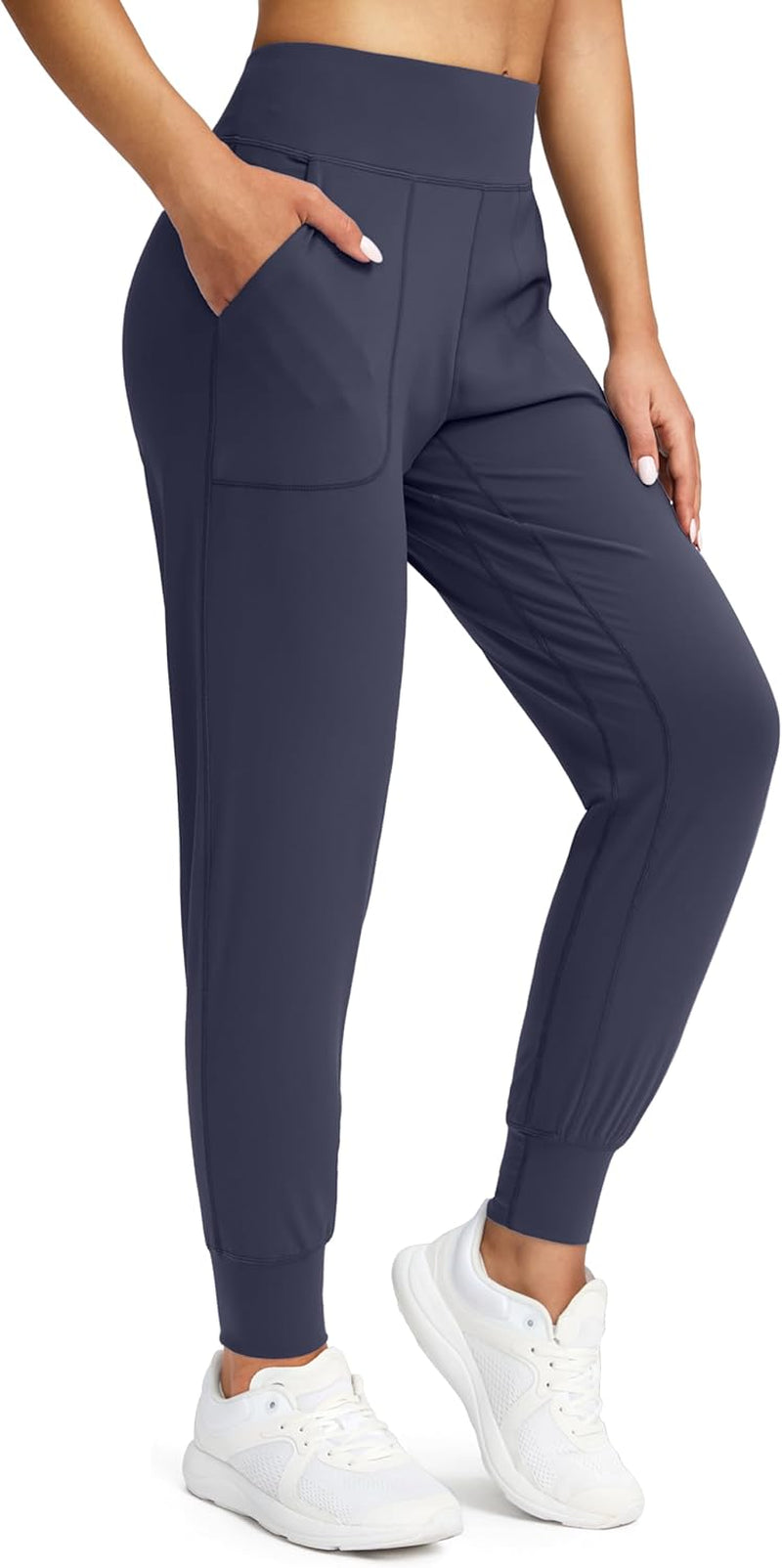 Women'S Joggers with Zipper Pockets Petite/Regular/Tall High Waisted Athletic Workout Yoga Pants Joggers for Women