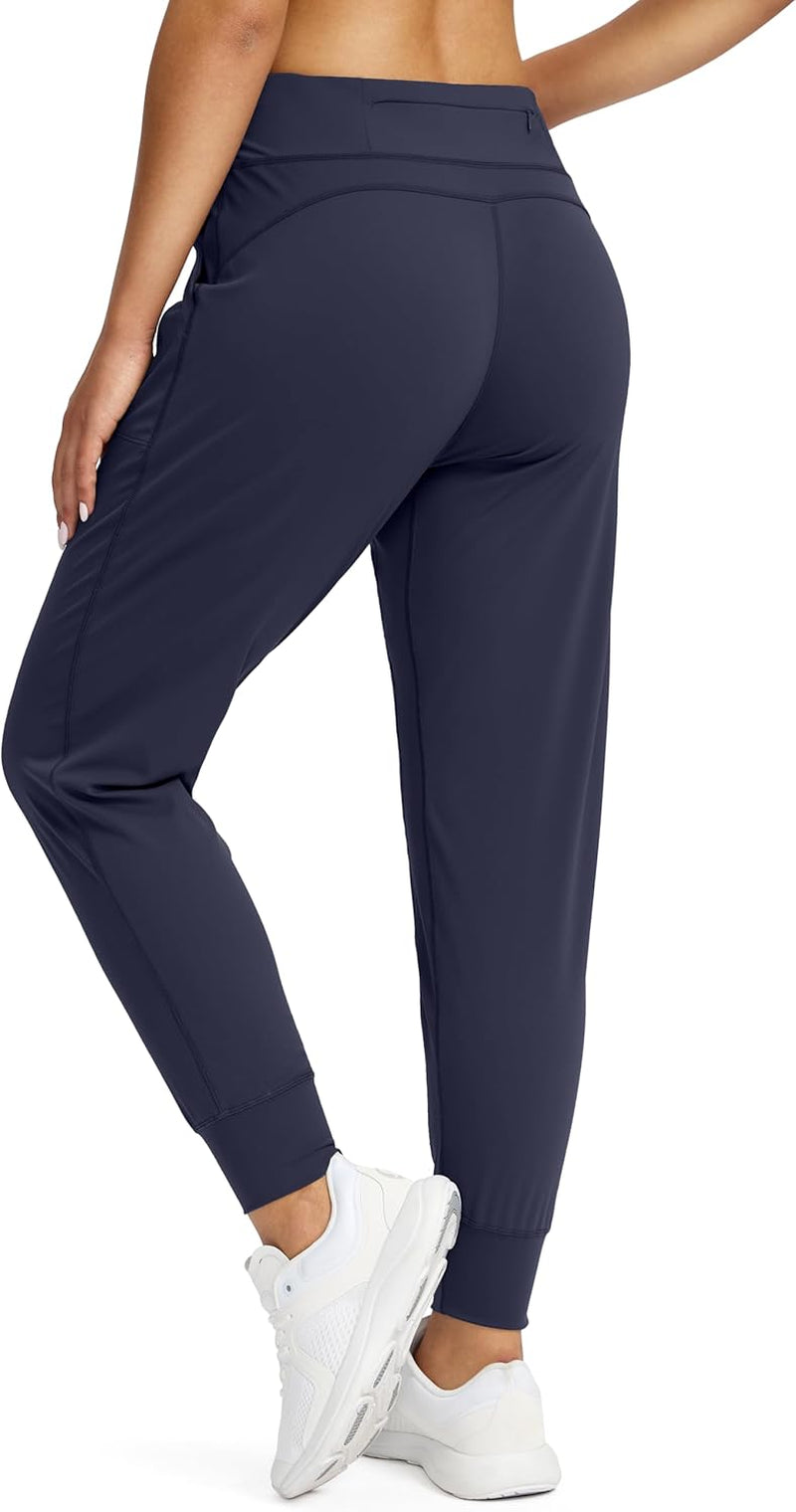 Women'S Joggers with Zipper Pockets Petite/Regular/Tall High Waisted Athletic Workout Yoga Pants Joggers for Women