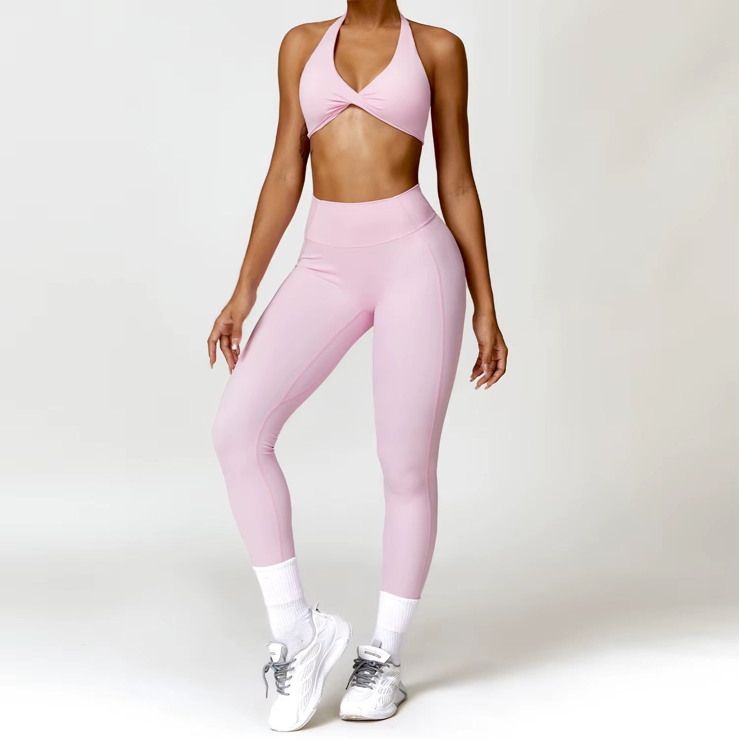2Pcs Women Tracksuit Seamless Yoga Set Sport Suit Gym Wear Workout Clothes Gym Clothes High Waist Leggings Fitness Sports Wear