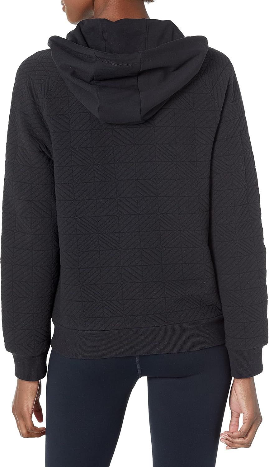 Women'S plus Size Puff Knit Zip up Jacket, Black, 2X