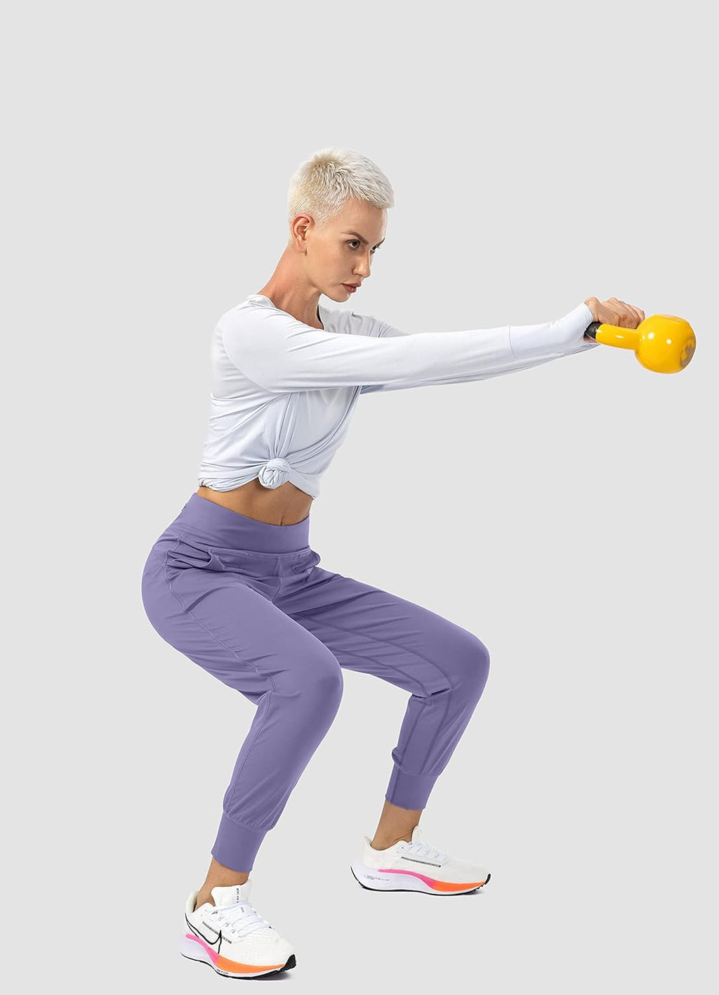 Elevate Your Workout with Soothfeel Women's High-Waisted Joggers - Stylish Athletic Pants with Zipper Pockets for Ultimate Comfort and Performance