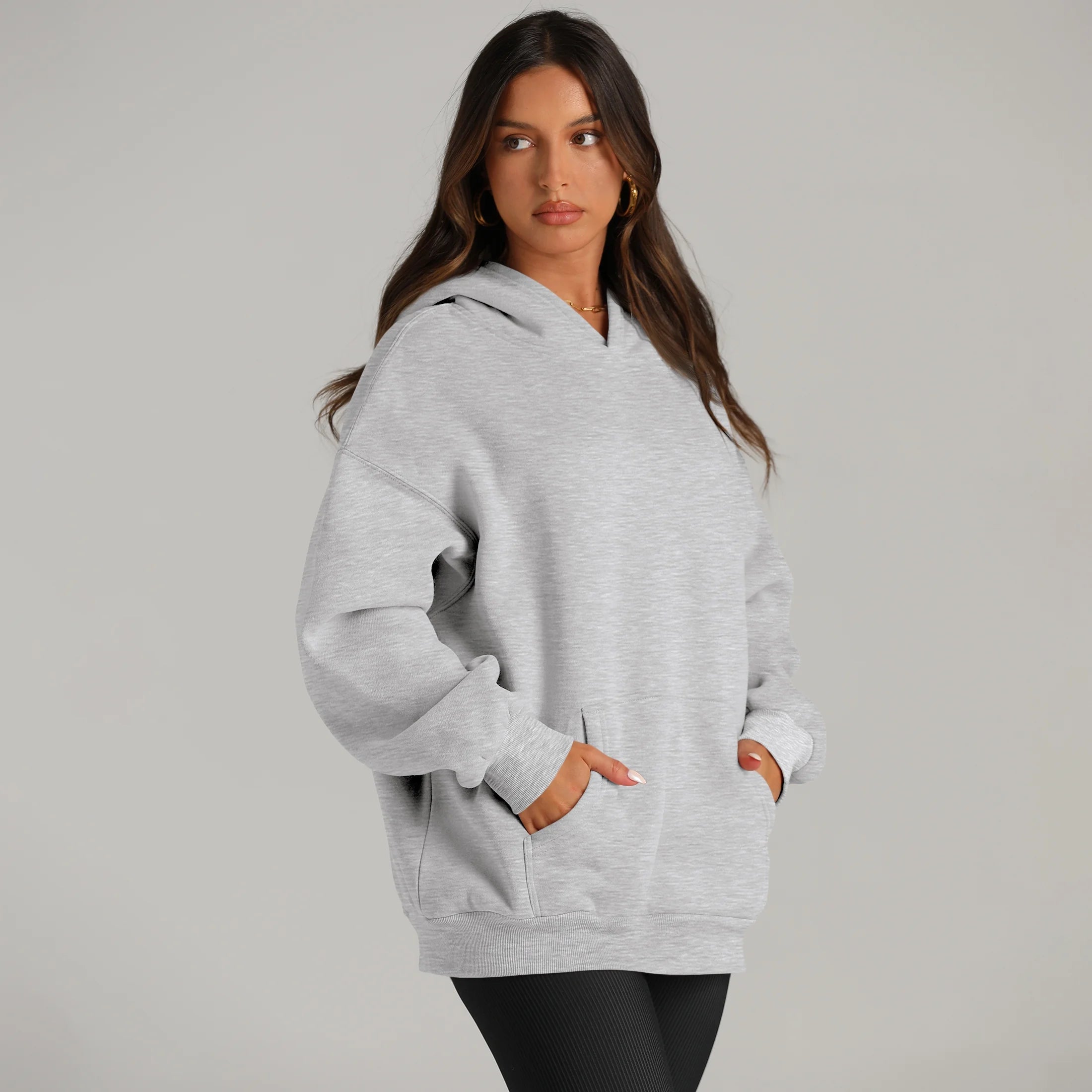 Cozy Oversized Hoodie for Women - Fall Fashion Pullover Sweatshirt with Pocket